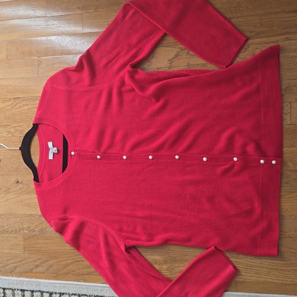 CROFT AND BARROW BRAND WOMEN'S PINK FRONT BUTTON CARDIGAN SIZE LARGE - Picture 15 of 15